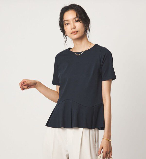 UNITED ARROWS green label relaxing「スムース イレヘム ペプラム カットソー 接触冷感」|Tシャツ・カットソー|