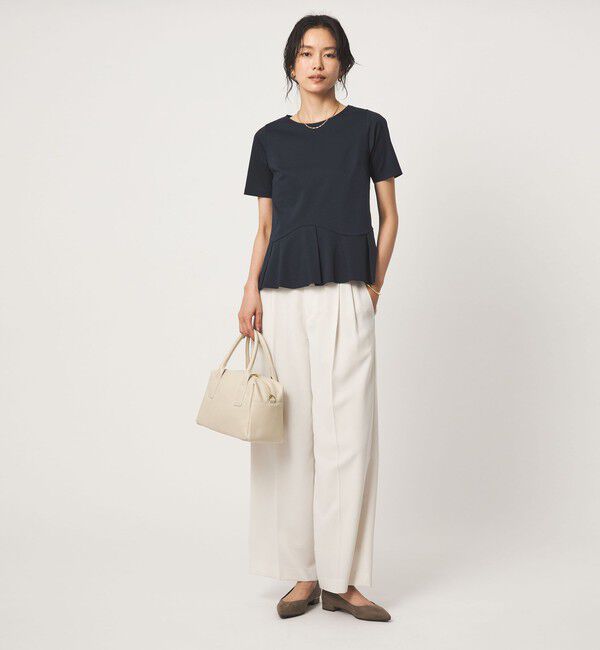 UNITED ARROWS green label relaxing「スムース イレヘム ペプラム カットソー 接触冷感」|Tシャツ・カットソー|