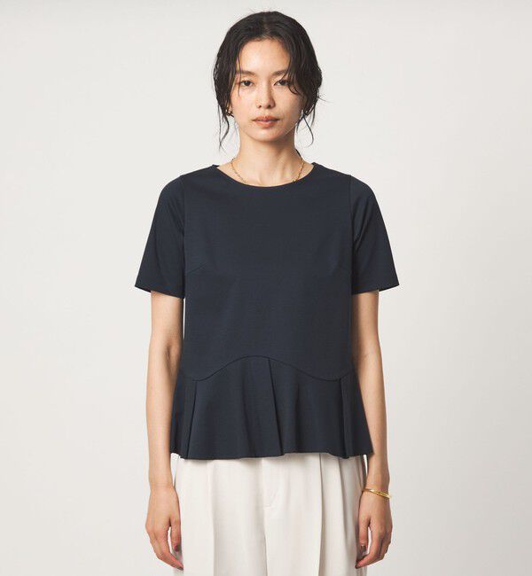 UNITED ARROWS green label relaxing「スムース イレヘム ペプラム カットソー 接触冷感」|Tシャツ・カットソー|