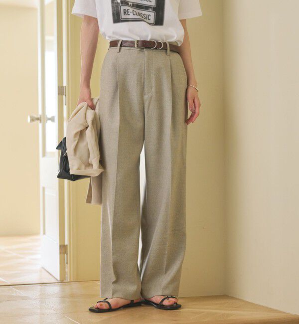 BEAUTY&YOUTH UNITED ARROWS「リネンライク ワイドストレートパンツ ウォッシャブル」|その他|