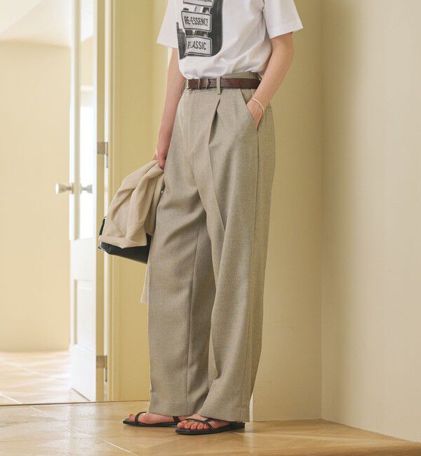 BEAUTY&YOUTH UNITED ARROWS「リネンライク ワイドストレートパンツ ウォッシャブル」|その他|