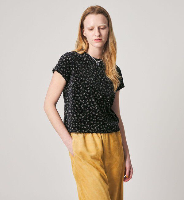 STEVEN ALAN「＜Steven Alan＞フラワー ベロア Tシャツ」|Tシャツ・カットソー|