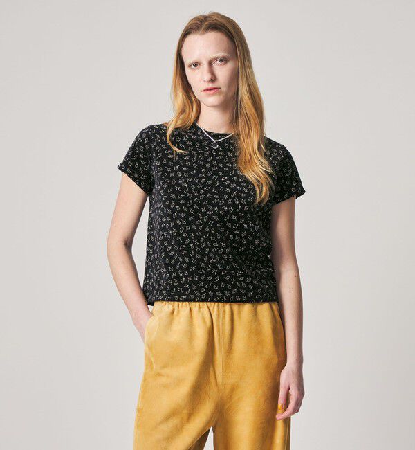 STEVEN ALAN「＜Steven Alan＞フラワー ベロア Tシャツ」|Tシャツ・カットソー|