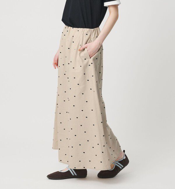 BEAUTY&YOUTH UNITED ARROWS「麻ブレンド ドット フレアロングスカート」|スカート|