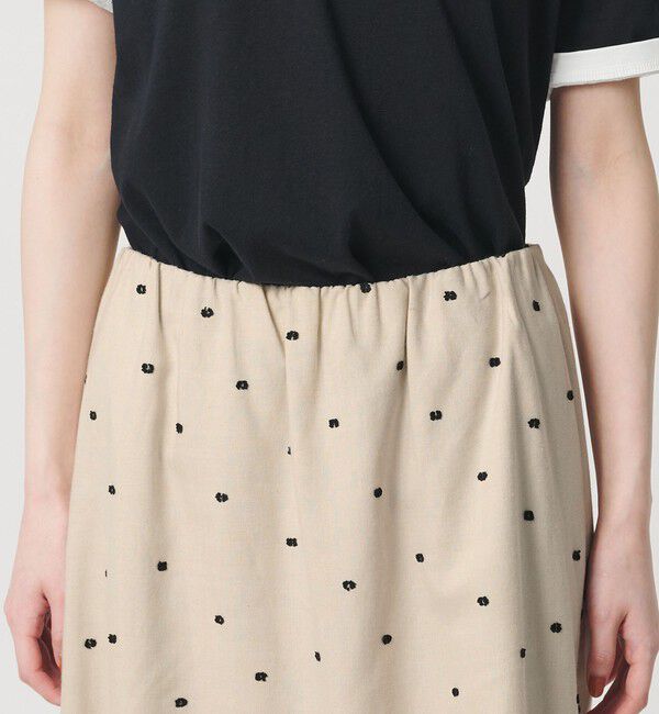 BEAUTY&YOUTH UNITED ARROWS「麻ブレンド ドット フレアロングスカート」|スカート|