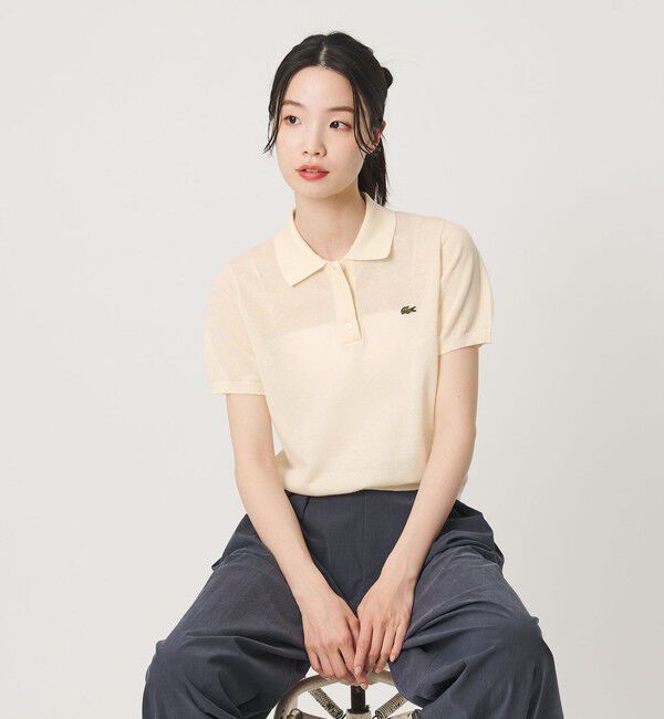 BEAUTY&YOUTH UNITED ARROWS「＜LACOSTE＞ラメニット ポロシャツ」|ポロシャツ|