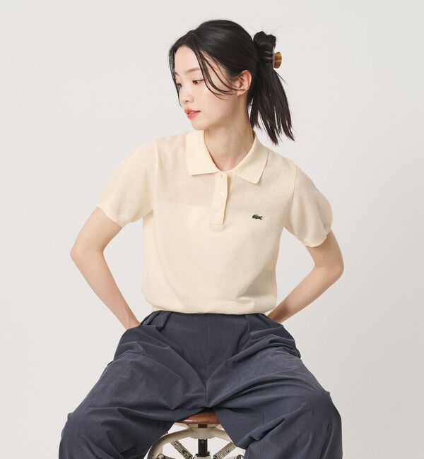BEAUTY&YOUTH UNITED ARROWS「＜LACOSTE＞ラメニット ポロシャツ」|ポロシャツ|