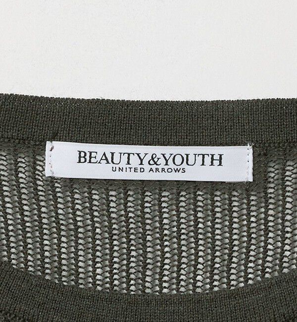 BEAUTY&YOUTH UNITED ARROWS「メッシュ ラグランスリーブ ニットプルオーバー ウォッシャブル」|ニット・セーター|