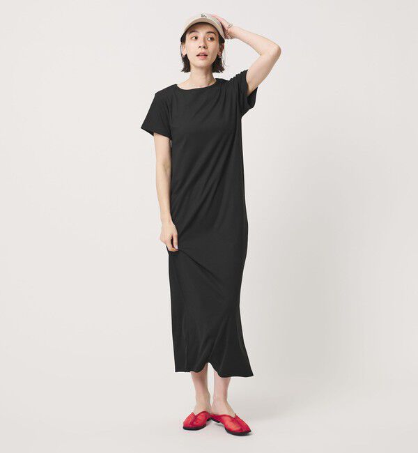 BEAUTY&YOUTH UNITED ARROWS「【WEB限定】リブショートスリーブ カットソーワンピース」|ワンピース|
