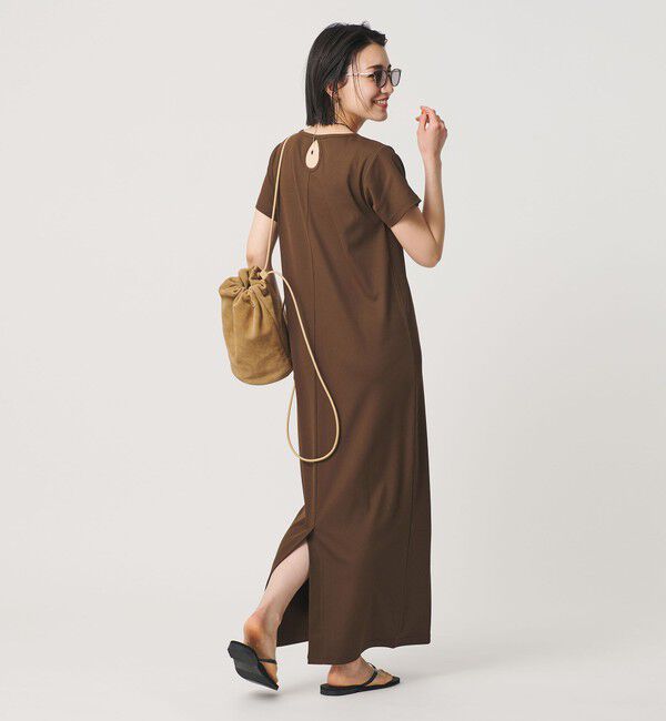 BEAUTY&YOUTH UNITED ARROWS「【WEB限定】リブショートスリーブ カットソーワンピース」|ワンピース|