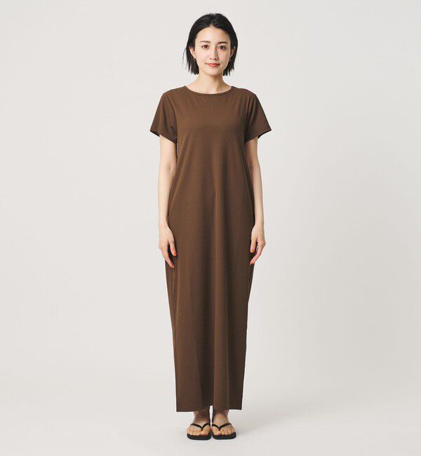BEAUTY&YOUTH UNITED ARROWS「【WEB限定】リブショートスリーブ カットソーワンピース」|ワンピース|