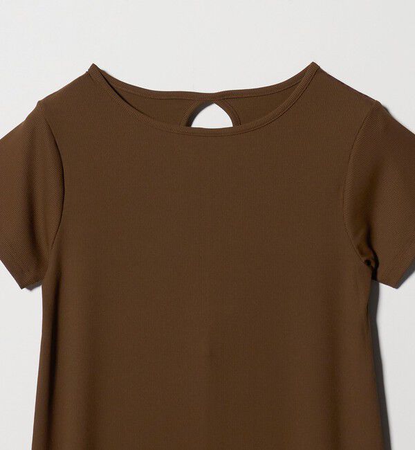 BEAUTY&YOUTH UNITED ARROWS「【WEB限定】リブショートスリーブ カットソーワンピース」|ワンピース|