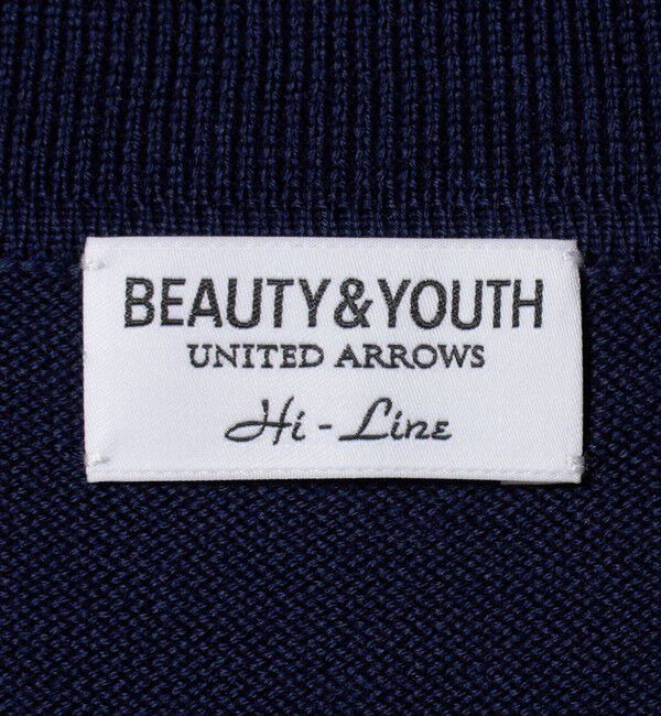 BEAUTY&YOUTH UNITED ARROWS「HI-LINE グロッシー ギザ 3B ニット ポロシャツ ウォッシャブル」|ニット・セーター|
