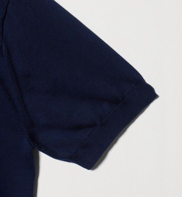 BEAUTY&YOUTH UNITED ARROWS「HI-LINE グロッシー ギザ 3B ニット ポロシャツ ウォッシャブル」|ニット・セーター|