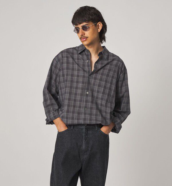 STEVEN ALAN「＜Steven Alan＞ スラブ チェック レギュラーカラー シャツ LOOSE」|シャツ・ブラウス|
