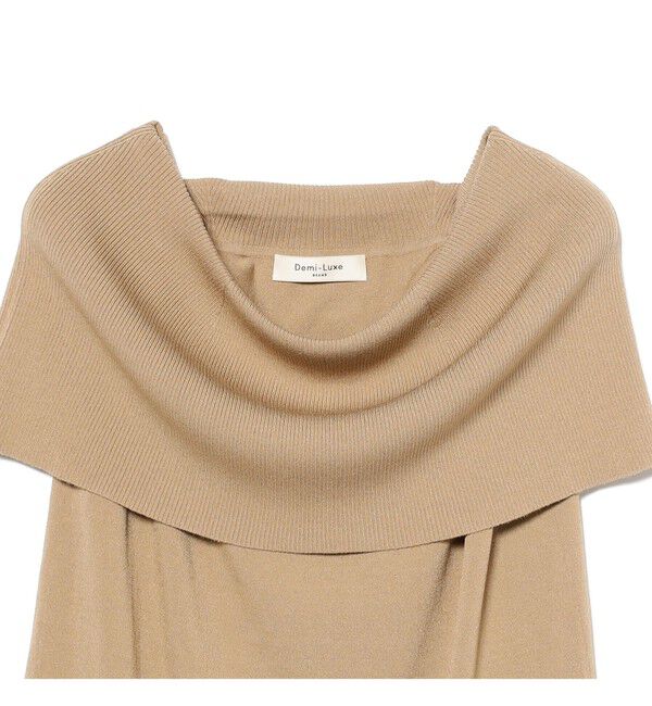 Demi-Luxe BEAMS 「オフショルダー ノースリーブ プルオーバーニット」|ニット・セーター|