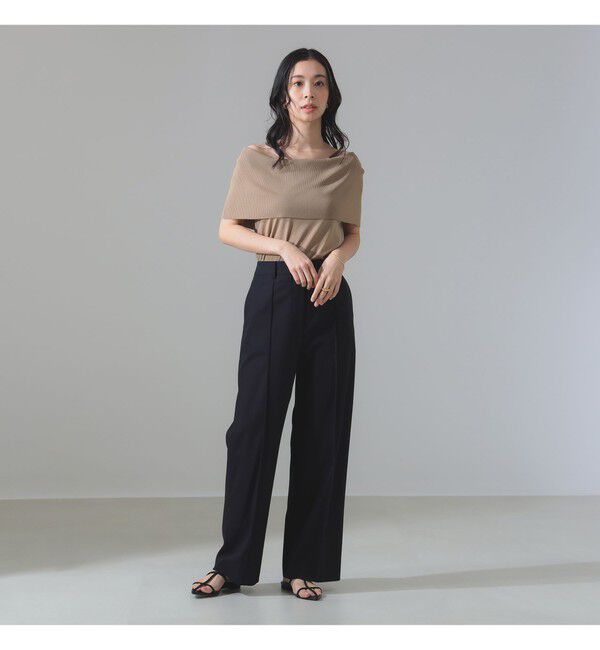 Demi-Luxe BEAMS 「オフショルダー ノースリーブ プルオーバーニット」|ニット・セーター|