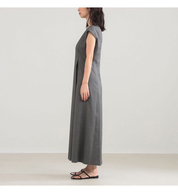 Demi-Luxe BEAMS 「AK+1 / Vネック フレア ノースリーブ ワンピ―ス」|ワンピース|