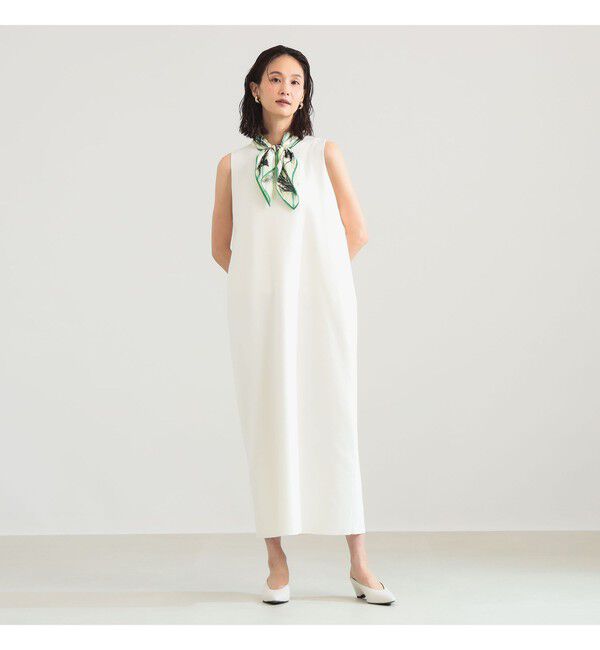 Demi-Luxe BEAMS 「コットン 16ゲージ ノースリーブ ワンピース」|ワンピース|WHITE