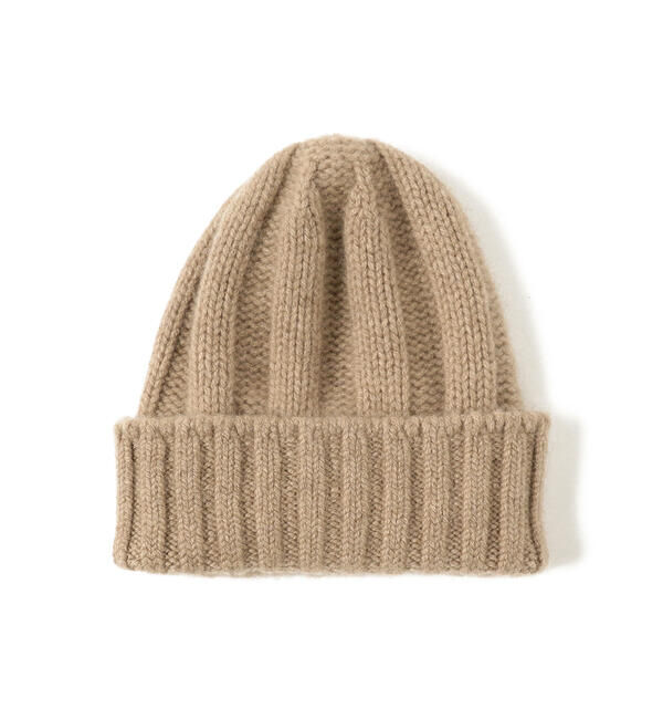 BEAMS PLUS「Cashmere Rib Watch Cap」|ニット帽|CAMEL