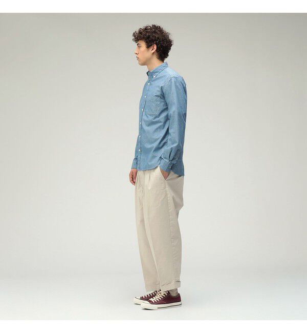 BEAMS PLUS「BEAMS PLUS｜2 Pleats Tapered Twill｜メンズ  チノパン｜オールシーズン」|チノ|