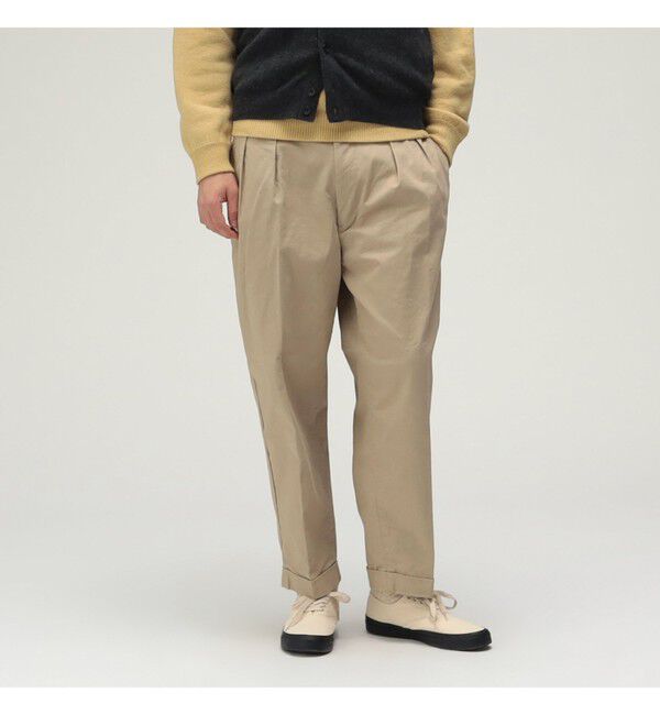 BEAMS PLUS「BEAMS PLUS｜2 Pleats Tapered Twill｜メンズ  チノパン｜オールシーズン」|チノ|