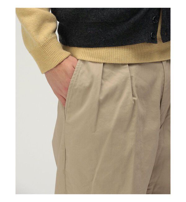 BEAMS PLUS「BEAMS PLUS｜2 Pleats Tapered Twill｜メンズ  チノパン｜オールシーズン」|チノ|