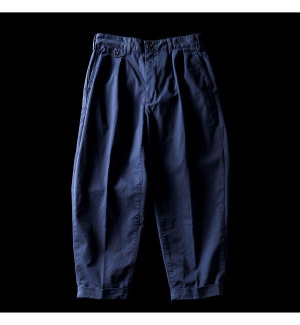 BEAMS PLUS「BEAMS PLUS｜2 Pleats Tapered Twill｜メンズ  チノパン｜オールシーズン」|チノ|NAVY