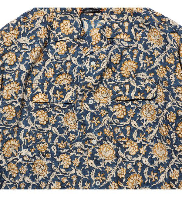 BEAMS PLUS「Open Collar Block Print ①」|シャツ・ブラウス|