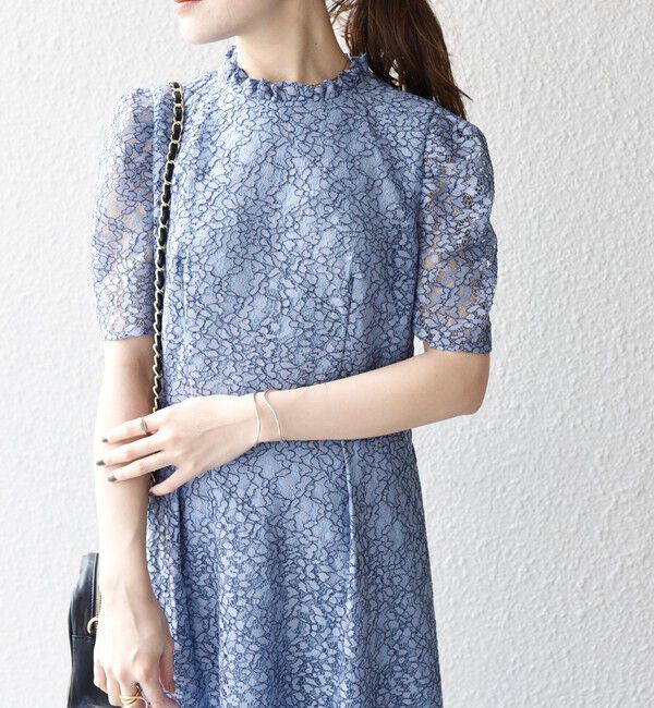 SHIPS for women「【SHIPS別注】kaene:コードレース ワンピース（セレモニー対応可）」|ワンピース|