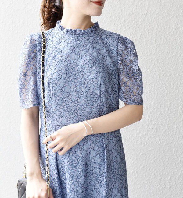 SHIPS for women「【SHIPS別注】kaene:コードレース ワンピース（セレモニー対応可）」|ワンピース|