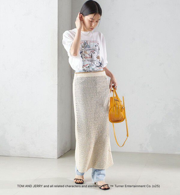 SHIPS for women「LOGAN KNITTING MILLS:〈手洗い可能〉クロシェ スカート」|スカート|