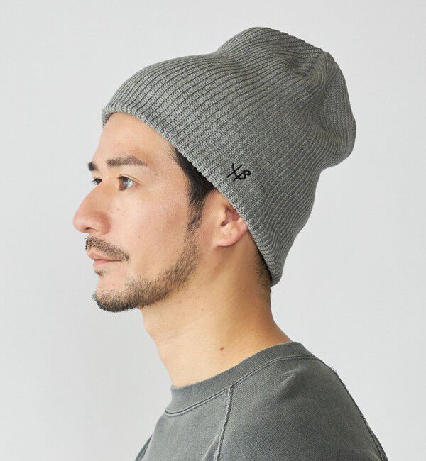 SHIPS「【WEB限定】SHIPS:〈抗菌/防臭〉2サイズ ワンポイント ロゴ ワッチ キャップ ビーニー」|ニット帽|チャコールグレー