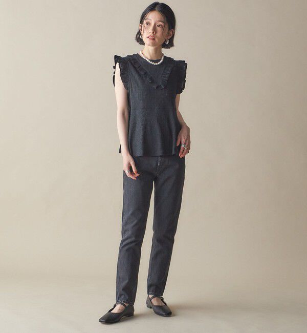 SHIPS for women「NINE CASE:〈手洗い可能〉フリル ノースリーブ トップス」|その他|