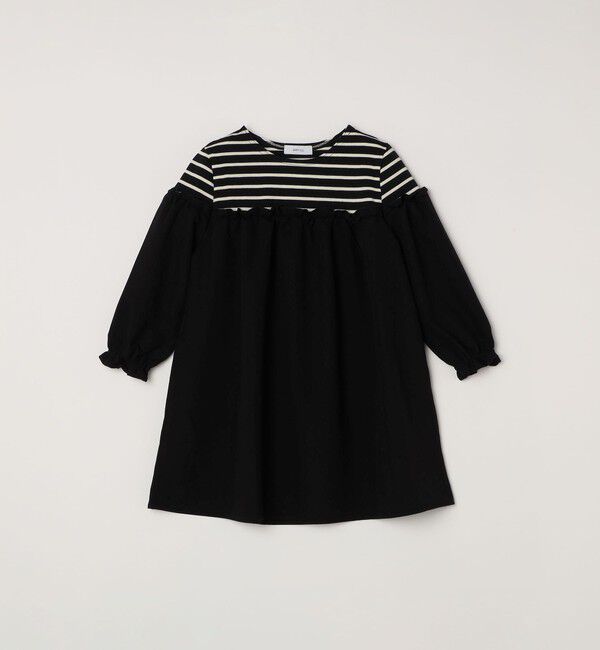 SHIPS any「SHIPS any:〈洗濯機可能〉ボーダー/ソリッド 切り替え ワンピース<KIDS>」|ワンピース|