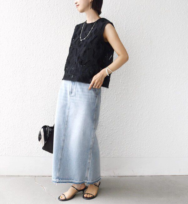 SHIPS for women「〈手洗い可能〉刺繍 レース ノースリーブ プルオーバー」|その他|