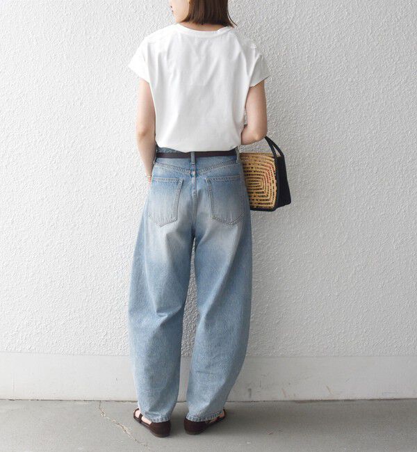 SHIPS any「《一部追加予約》SHIPS any:〈洗濯機可能〉ジャージー フレンチスリーブ レース TEE」|Tシャツ・カットソー|