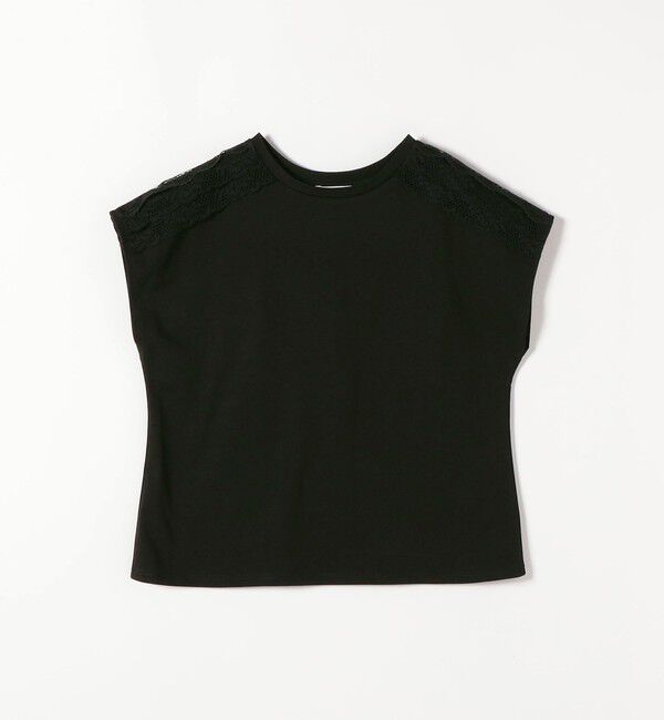 SHIPS any「《一部追加予約》SHIPS any:〈洗濯機可能〉ジャージー フレンチスリーブ レース TEE」|Tシャツ・カットソー|
