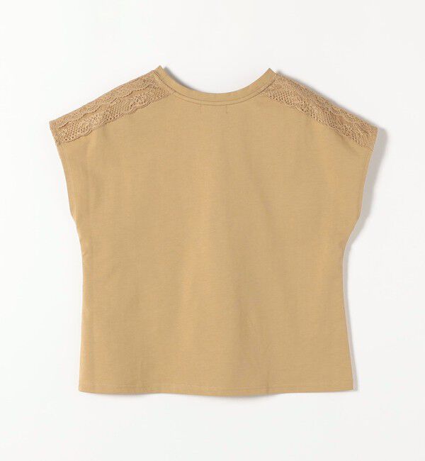 SHIPS any「《一部追加予約》SHIPS any:〈洗濯機可能〉ジャージー フレンチスリーブ レース TEE」|Tシャツ・カットソー|