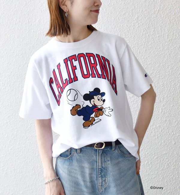 SHIPS any「Champion:〈洗濯機可能〉ディズニー / グラフィック ロゴ ショート スリーブ TEE」|Tシャツ・カットソー|