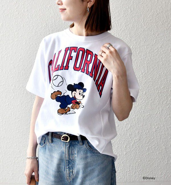 SHIPS any「Champion:〈洗濯機可能〉ディズニー / グラフィック ロゴ ショート スリーブ TEE」|Tシャツ・カットソー|