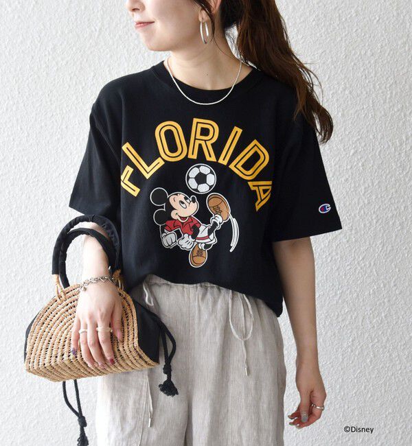 SHIPS any「Champion:〈洗濯機可能〉ディズニー / グラフィック ロゴ ショート スリーブ TEE」|Tシャツ・カットソー|
