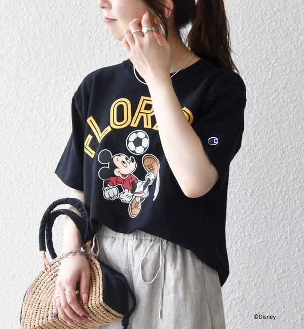 SHIPS any「Champion:〈洗濯機可能〉ディズニー / グラフィック ロゴ ショート スリーブ TEE」|Tシャツ・カットソー|