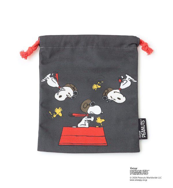 SHIPS KIDS「SHIPS KIDS: PEANUTS FA 巾着」|その他|ダークグレー