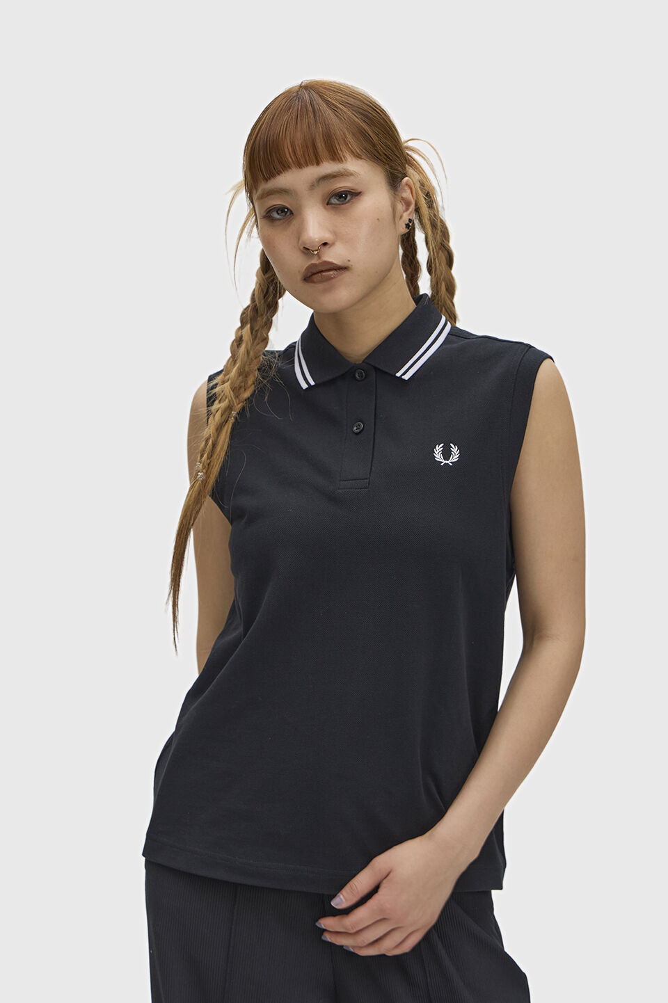 FRED PERRY 「The Fred Perry Shirt G7200／フレッドペリーノースリーブポロシャツ G7200」|Tシャツ・カットソー|BLACK
