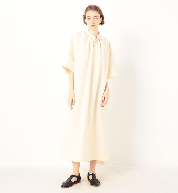 TOMORROWLAND BUYING WEAR「【別注】UNION LAUNCH&times;TOMORROWLAND コットン ロングシャツワンピース」|ワンピース|41 ライトベージュ