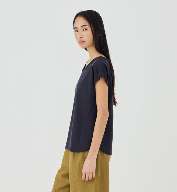 GALERIE VIE「シルキーコンパクトジャージー Vネックプルオーバー」|Tシャツ・カットソー|