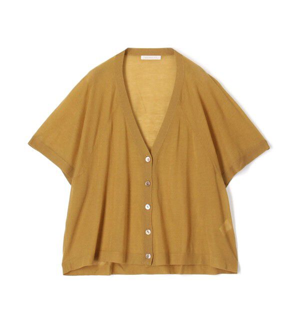 GALERIE VIE「セルロースカシミヤ ハーフスリーブカーディガン」|カーディガン|43 イエロー