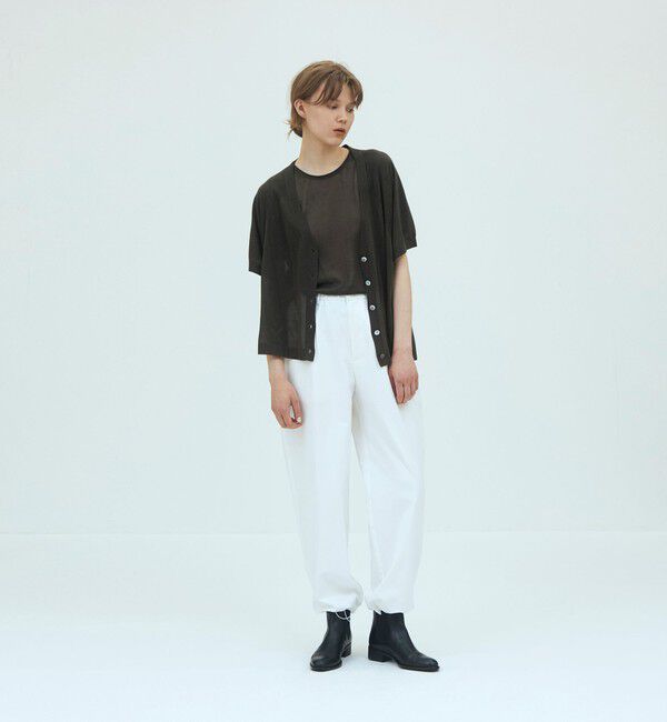 GALERIE VIE「セルロースカシミヤ ハーフスリーブカーディガン」|カーディガン|