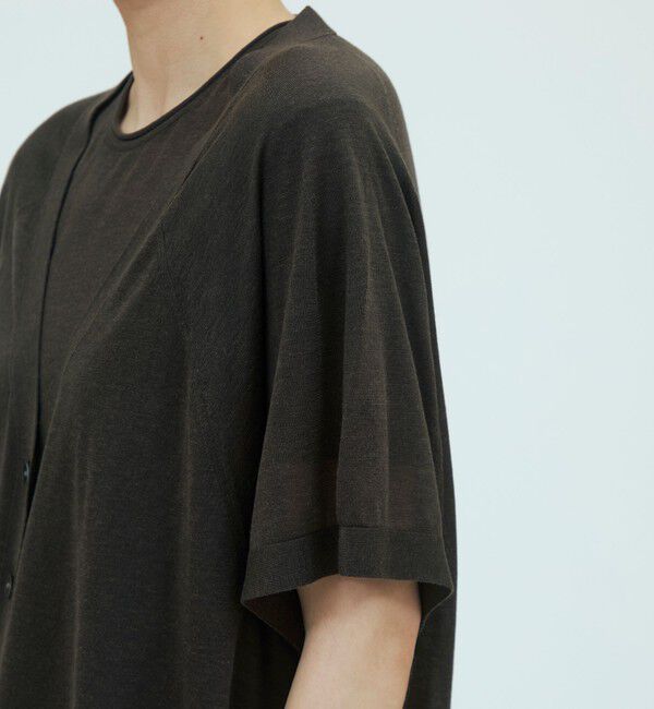 GALERIE VIE「セルロースカシミヤ ハーフスリーブカーディガン」|カーディガン|